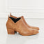 Embroidered Crossover Cowboy Bootie in Caramel