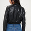 Zip Up Cropped Bomber Jacket