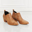 Embroidered Crossover Cowboy Bootie in Caramel